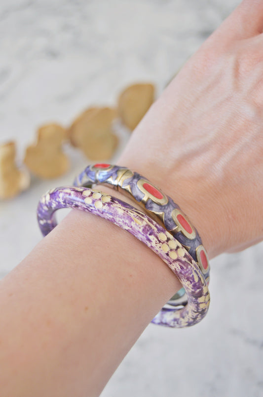 Duo bracelets violet