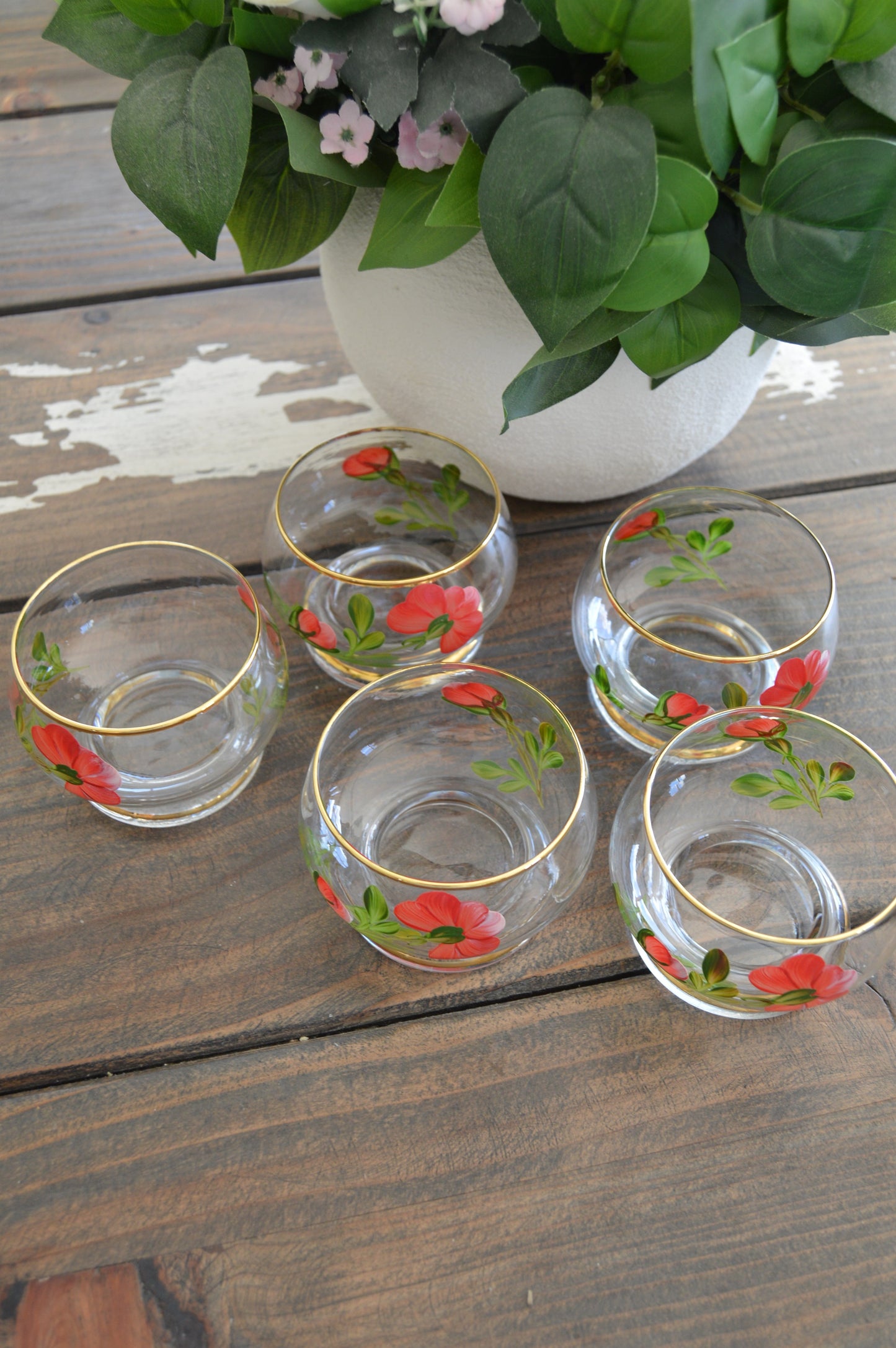 Verres floraux