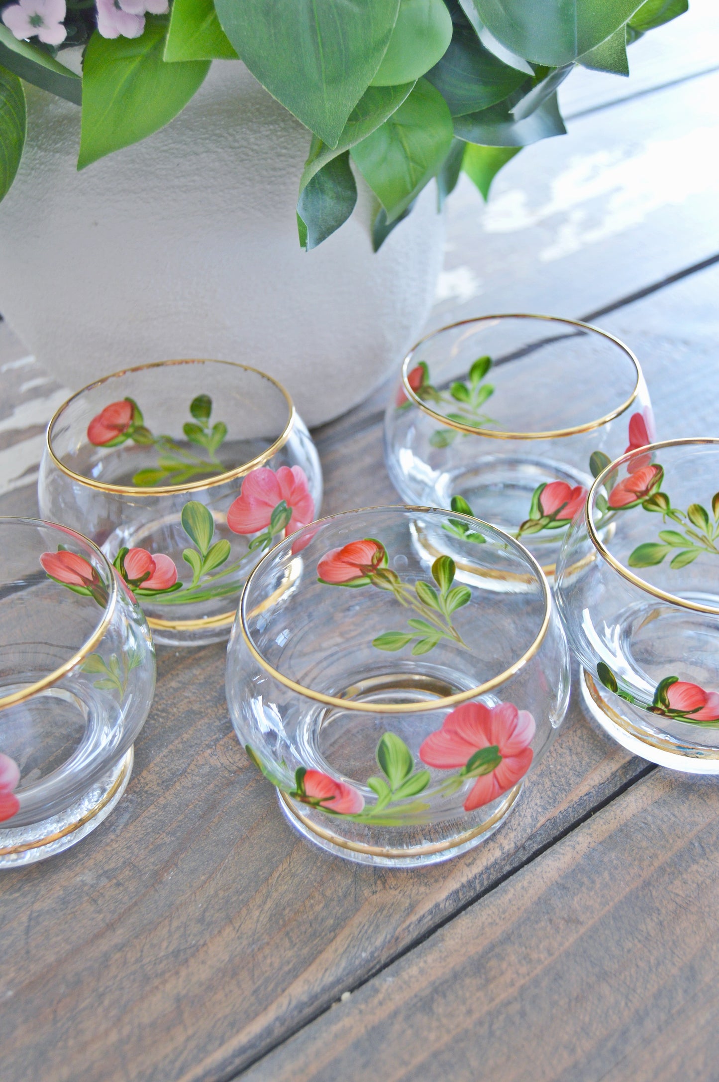 Verres floraux