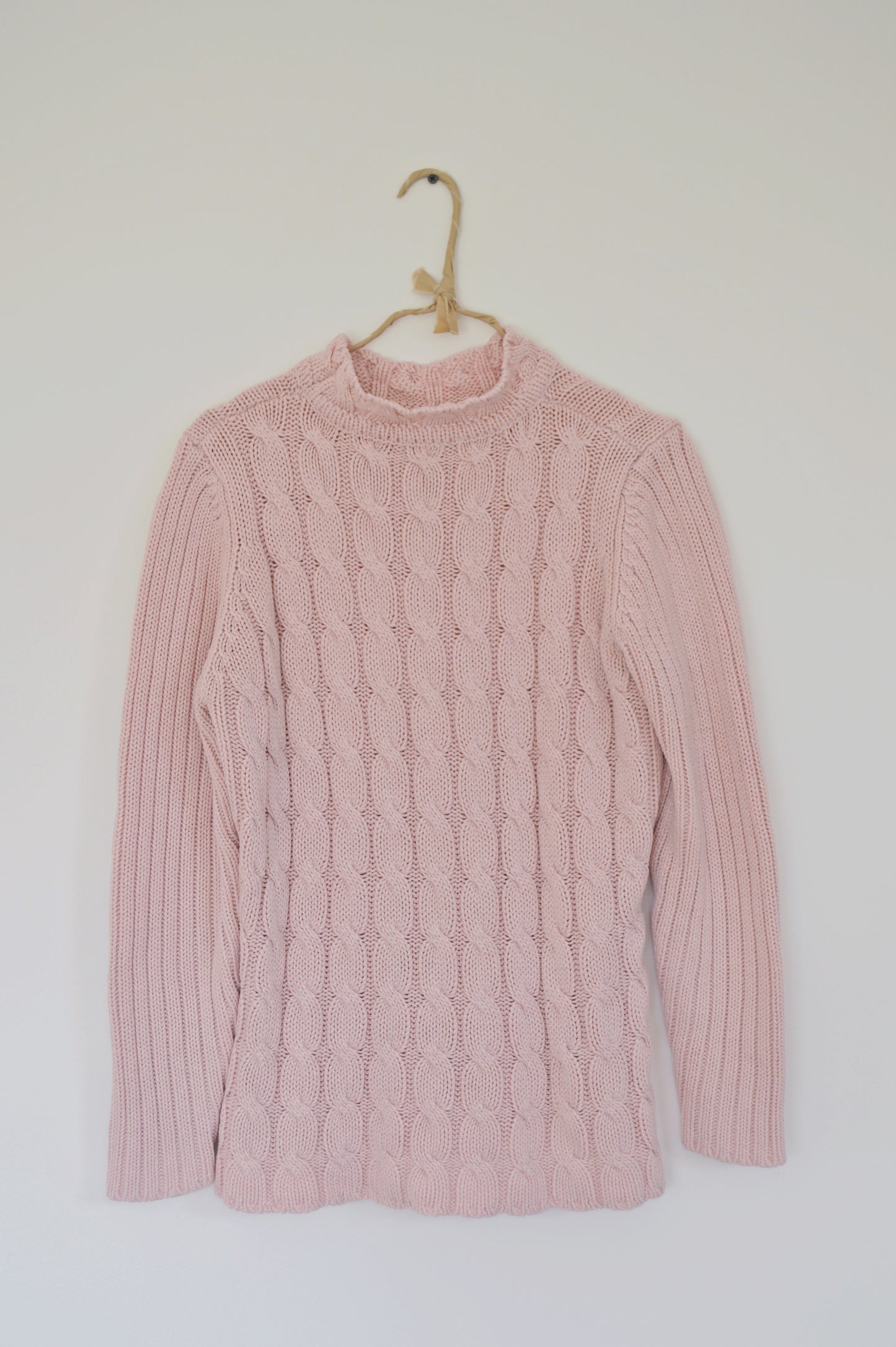 Pull rose maille torsadé Taille 38