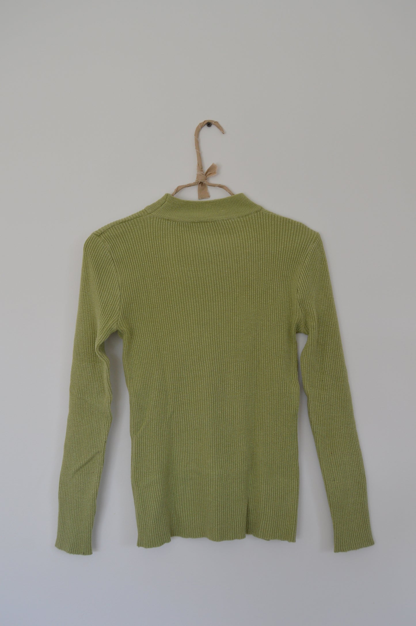 Pull fin côtelé vert pomme Taille 36