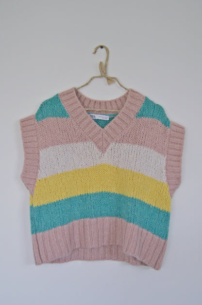 Pull sans manches rayures - Taille 36/38