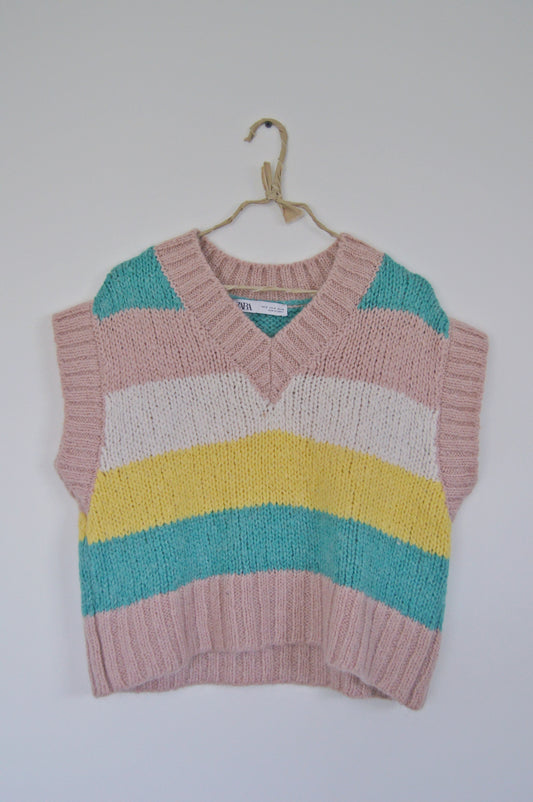 Pull sans manches rayures - Taille 36/38