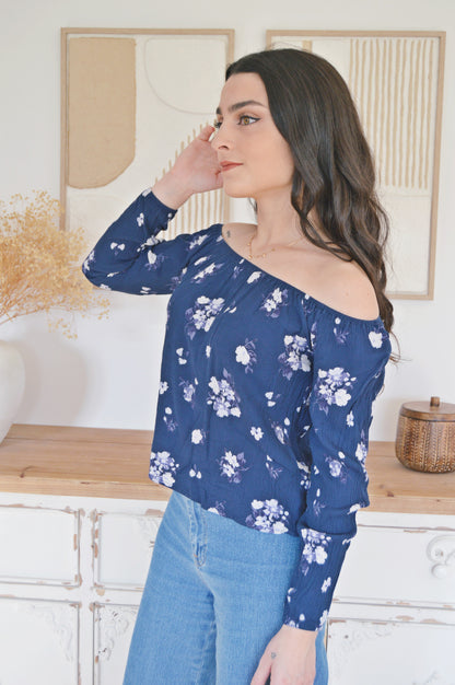 Top froissé floral Taille 34