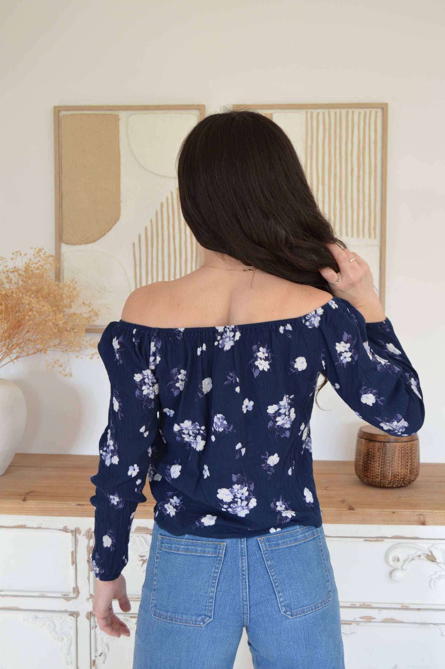 Top froissé floral Taille 34