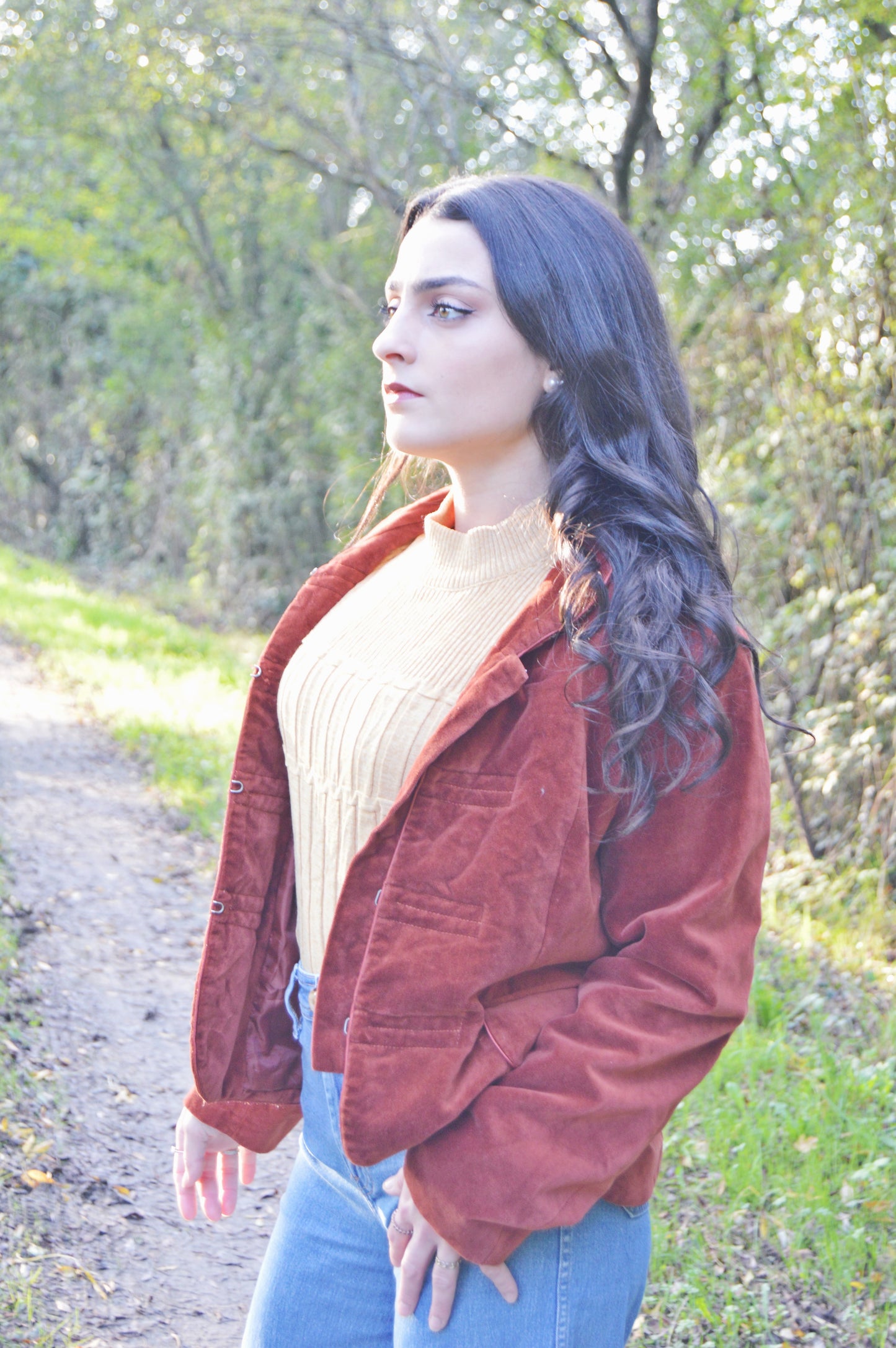 Veste velours rouille Taille 36/38